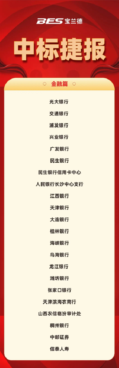 中标捷报|多项目中标捷报连连，宝兰德深度赋能金融数字化转型
