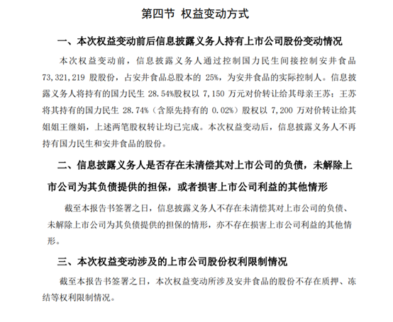 安井食品近28亿市值股权被贱卖？实控人大变更，易主前曾套现30亿！